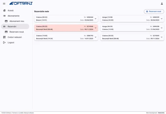 Softrans Reservations